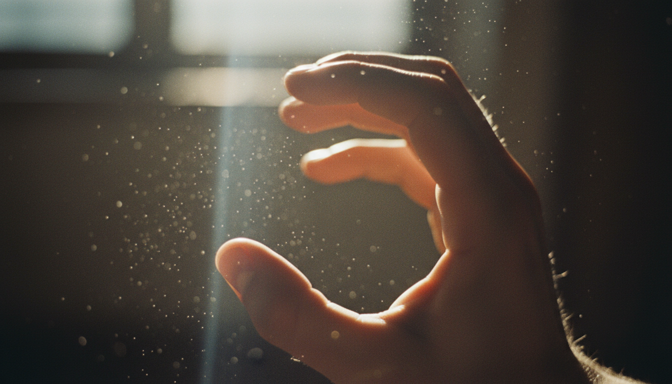 Primer plano macro de manos humanas en posición de 