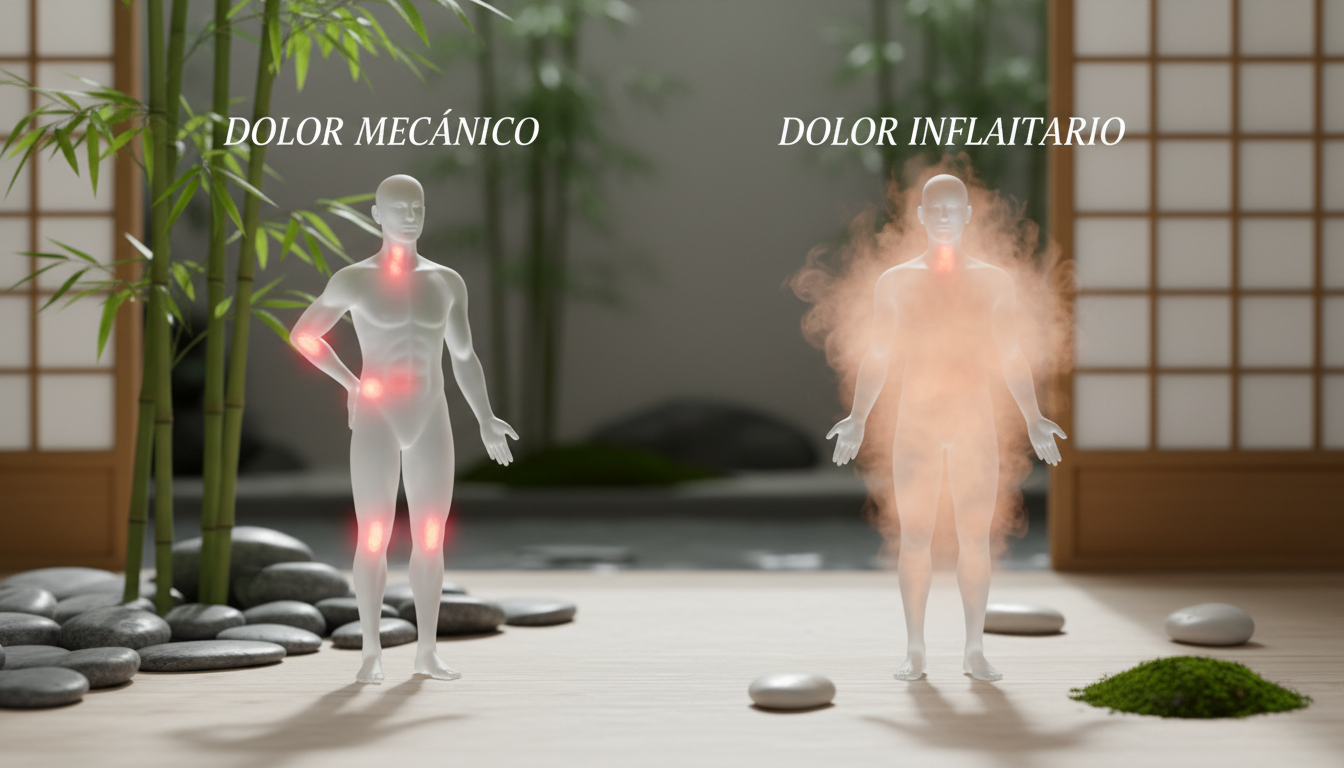 Un gráfico dual que muestra dos cuerpos humanos: uno con