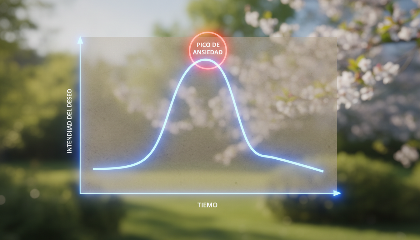 Gráfico de línea que muestra la curva de una 