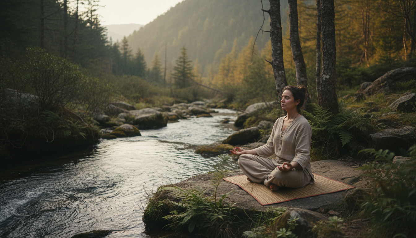 Existing image illustrating a cozy outdoor terrace decorated with bohemian and natural elements.