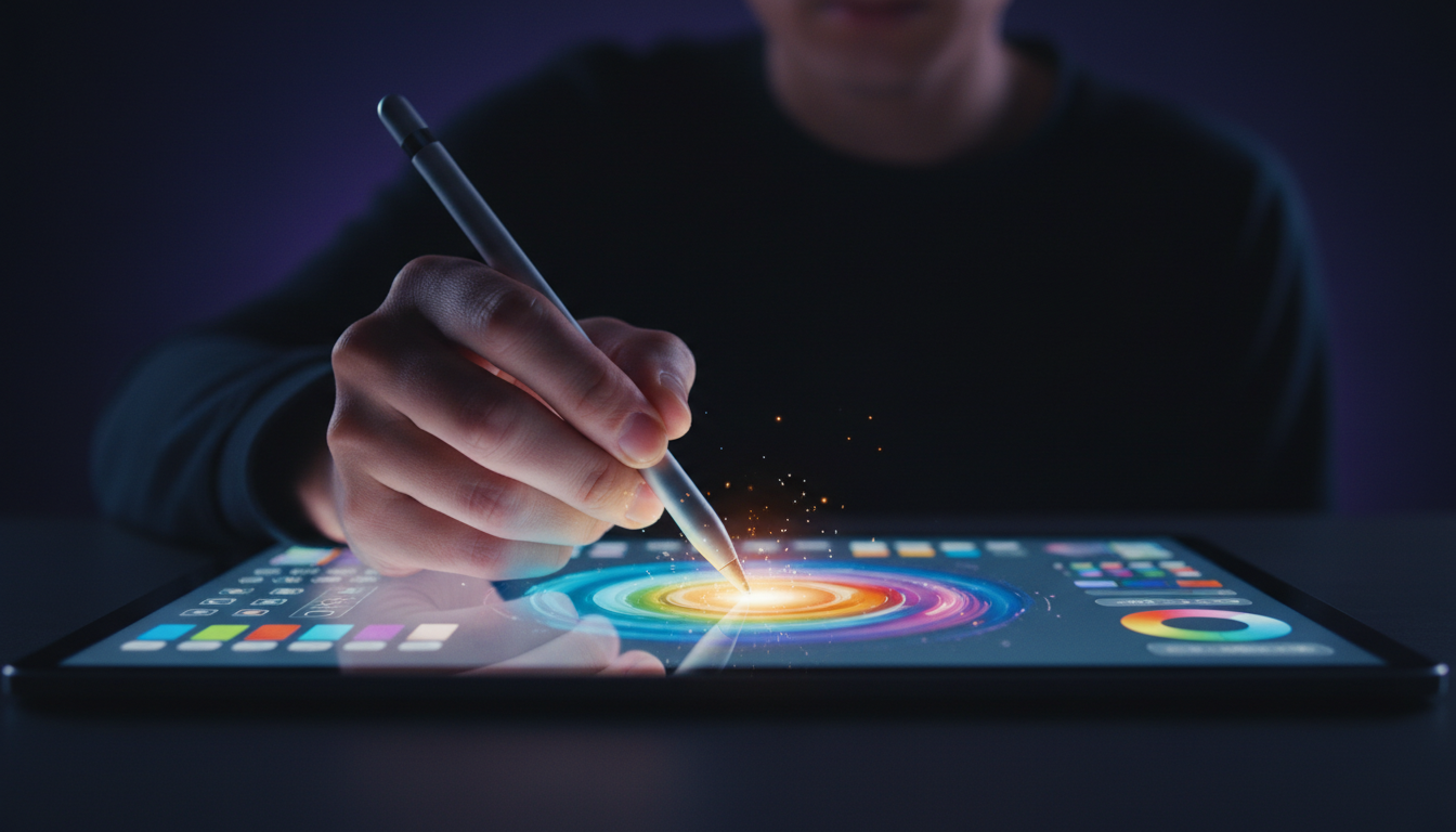 Minimalist illustration of a human profile with a vibrant garden growing inside the brain, symbolizing mental clarity and emotional growth, pastel colors.