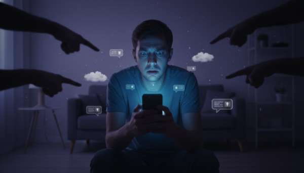 Persona trabajando en una oficina moderna con ordenador portátil y luz natural.