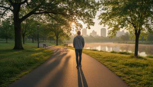 Persona trabajando en escritorio moderno con ordenador portátil y luz natural.