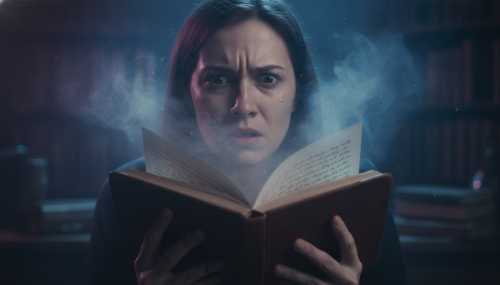 A photorealistic close-up of a person looking confused and distressed while holding an open notebook, with the handwriting on the pages visually dissolving or blurring into a fog. Dramatic, moody lighting, conveying the visceral feeling of memory loss and chemical sabotage in the brain.